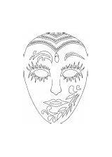 Venetian Masks Coloring Pages Mask sketch template