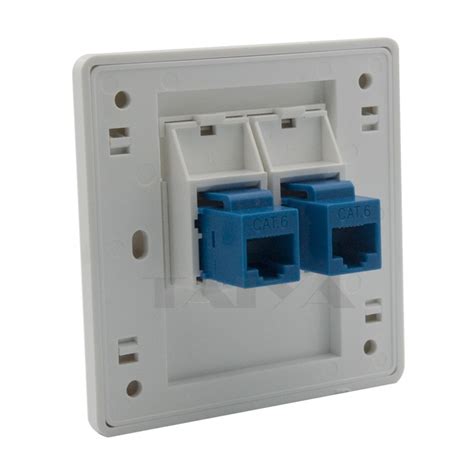 ports cat rj network wall plate  female  female connector  extension socket