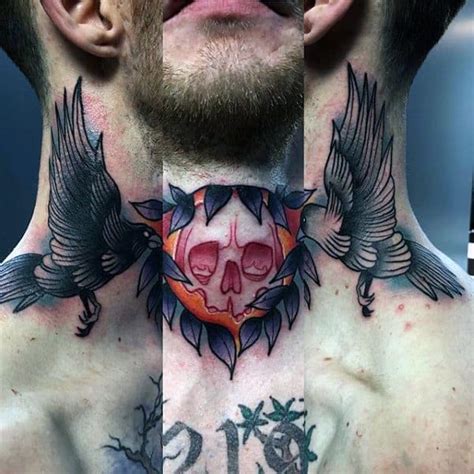 80 Throat Tattoos For Men Cool Masculine Design Ideas