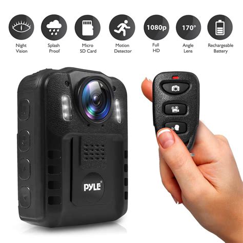 pyle ppbcm compact portable hd body camera wireless person worn camera audio video