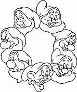 Dwarfs Seven Snow Clipart Coloring Pages Drawing Library Clip sketch template