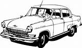 Car Clipart Cars Volga Vintage Clip Classic Transparent Old Svg Mobil Gaz Animasi Union Transportation Coloring Printable Pixabay Clker Antique sketch template