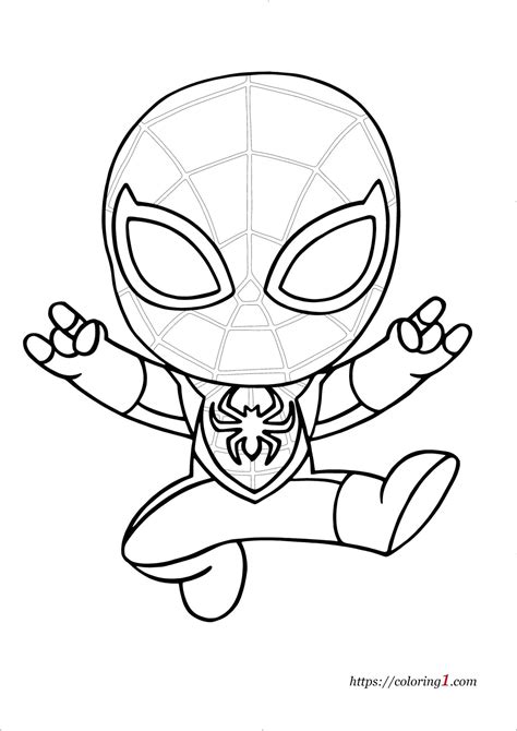 cute miles morales spiderman coloring pages   coloring sheets