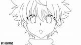 Killua Lineart Hunter Anime Drawings Deviantart Manga sketch template