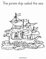Coloring Pirate Ship Sea Worksheet Seas Stormy Sailed Skip Noodle Ahead Little Red Twisty Print Sailing Outline Twistynoodle Built California sketch template