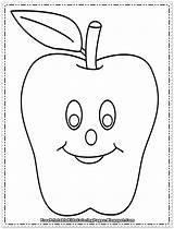 Apple Coloring Pages Printable Fruit Print Kids sketch template
