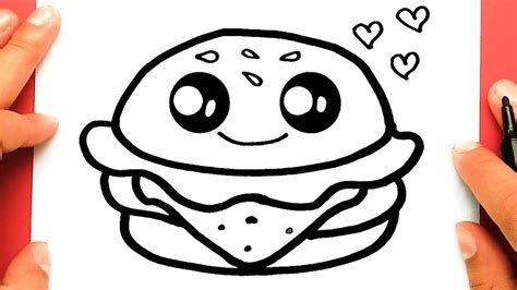 how to draw a cute hamburger draw cute things youtube