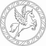 Einhorn Mandalas Pegasus Ausmalen Ausmalbild Unicornio Malvorlage Kleurplaten Vorlagen Unicornios Drus Erwachsene Ziyaret Pinnwand Afkomstig sketch template
