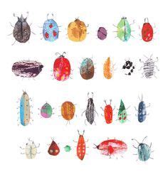 fingerprint bugs insect art art bug art