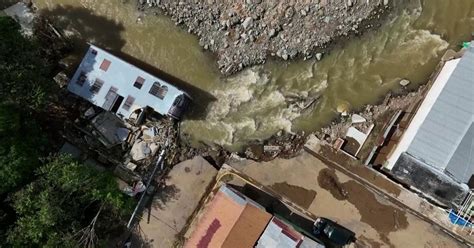 dal drone il video della devastazione lasciata dalluragano fiona  porto rico