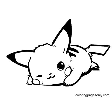 cute baby pikachu coloring pages