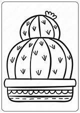 Cactus Prickly Coloringoo sketch template
