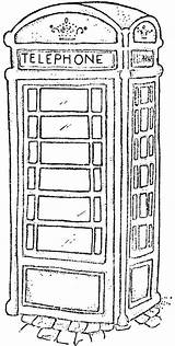 London Telephone Booth Phone Drawing Stamps Box Angleterre Digital Magnolia Choose Board Visit Easy Drawings Vintage sketch template