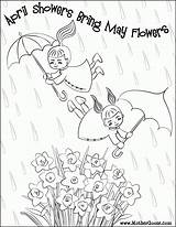 Coloring April Showers Flowers Pages May Bring Popular Library Clipart Clip sketch template