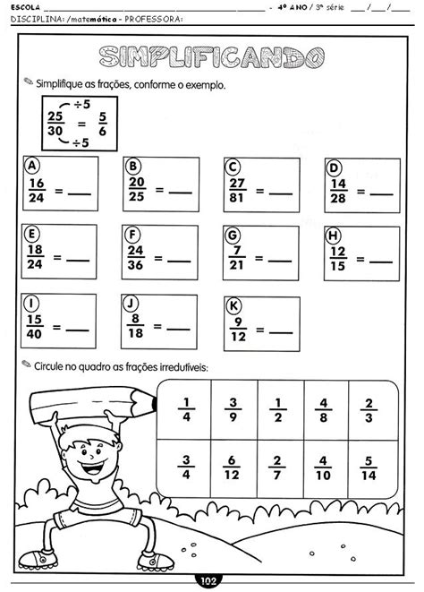 Atividades De Matemática Frações Atividades Educativas