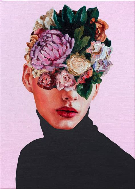 flower face painting  oleksandr balbyshev saatchi art