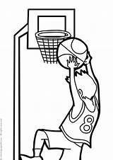 Basketball Coloring Print Pages sketch template