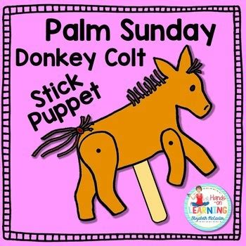 palm sunday donkey colt craft easter activity freebie tpt