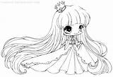 Coloring Pages Chibi Yampuff Anime Cute Choose Board Girl Cool Ariel Mermaid Little sketch template