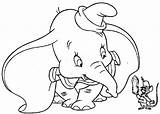 Dumbo Timothy Mouse Coloring Pages Nut Hold Happy Mice Kids Drawings Printable Dari Disimpan sketch template