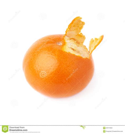Fresh Juicy Tangerine Fruit Isolated Over The Stock Image Image Of