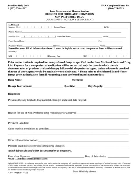 Free Iowa Medicaid Prior Rx Authorization Form Pdf – Eforms