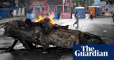 haiti erupts in violence over election recount world news the guardian