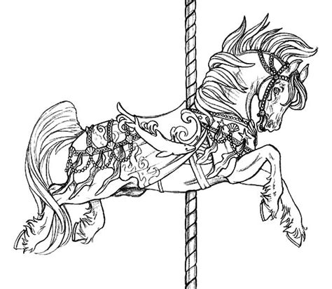 flying carousel horse coloring pages  place  color
