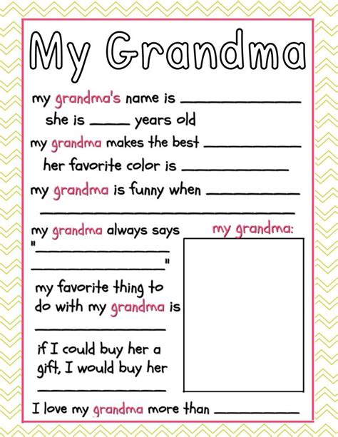 grandma printable printable word searches