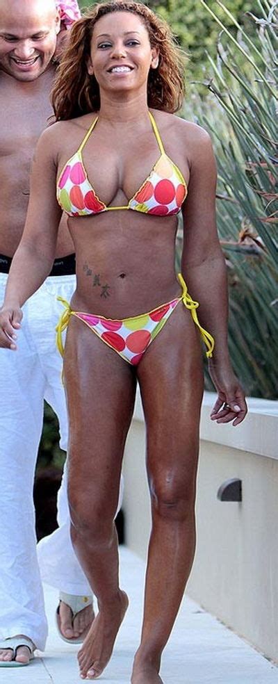 Melanie Brown Shows Off Her Thick Booty In Bikini