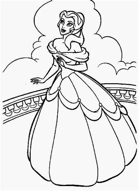 disney  princesses belle coloring pages