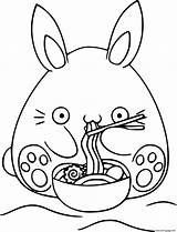 Kawaii Coloring Bunny Pages Easter Printable Color Print sketch template