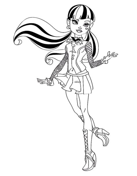 monster high coloring pages draculaura