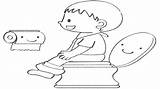 Potty Drawing Toilet Coloring Pages Kids Color Bath Paintingvalley sketch template