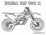 Honda Coloring Pages Motorbike Dirt Bike Kids Color Print Crf450x Coloringtop sketch template