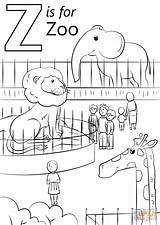 Coloring Zoo Letter Pages Printable sketch template