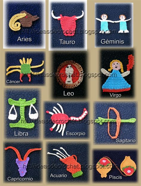 ideas de crochet coleccion completa de los signos del zodiaco