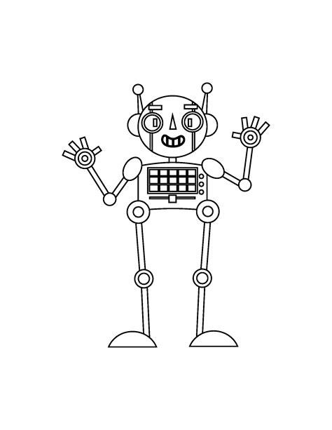 robot coloring pages gift  curiosity