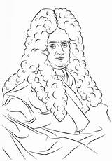 Leibniz Gottfried Wilhelm Supercoloring Kolorowanka Inventors Famosos sketch template