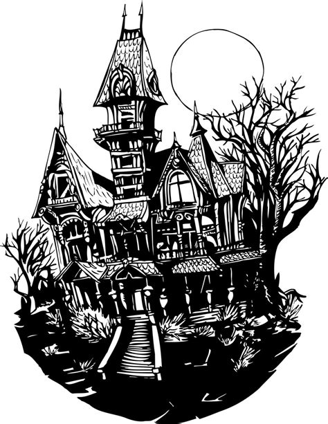 add  spooky touch  haunted houses clipart