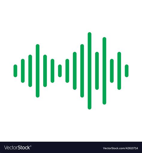 green sound wave royalty  vector image vectorstock