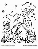 Coloring Campfire Pages Camping Drawing Fire Clipart Family Color Preschool Colouring Camp Cartoon Google Scene Boys Marshmallows Roasting Outdoor Worksheet sketch template