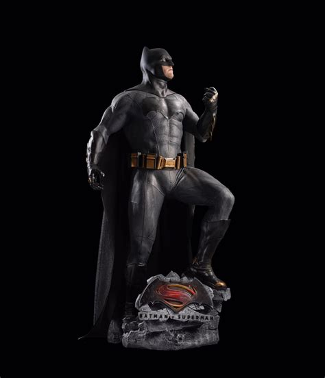 batman  superman dawn  justice batman lifesize statue section