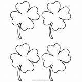 Clover Clovers Lineart Xcolorings sketch template