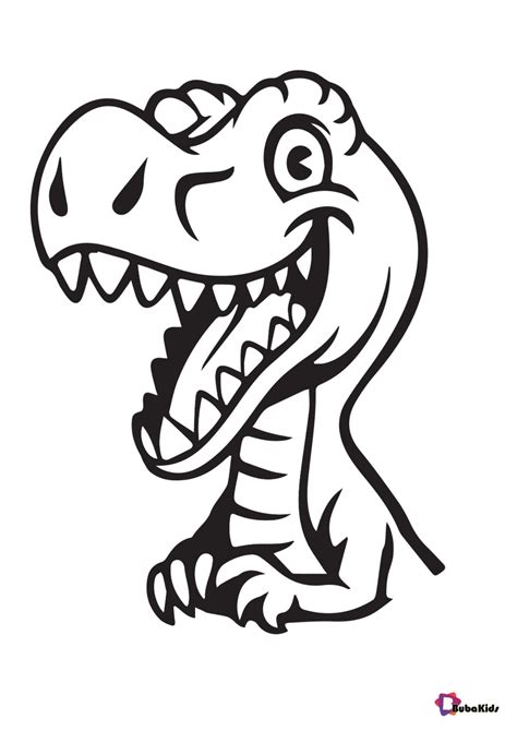 smiling baby dinosaur coloring page  kids collection  dinosaurs