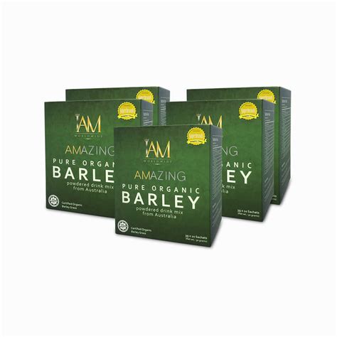 boxes  amazing pure organic barley powdered drink mix