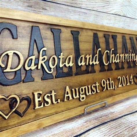 buy hand crafted   established sign family  signs wedding