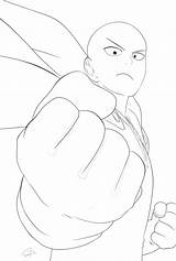 Punch Man Drawings Anime Deviantart sketch template