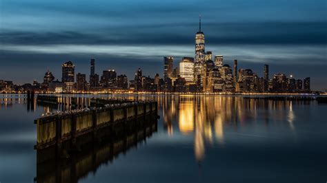 building city manhattan  york night skyscraper usa   hd travel