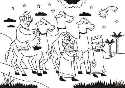 wise men coloring page  printable coloring pages